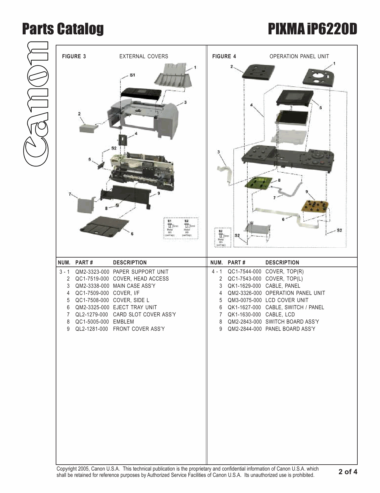 Canon PIXMA iP6220D Parts Catalog-3